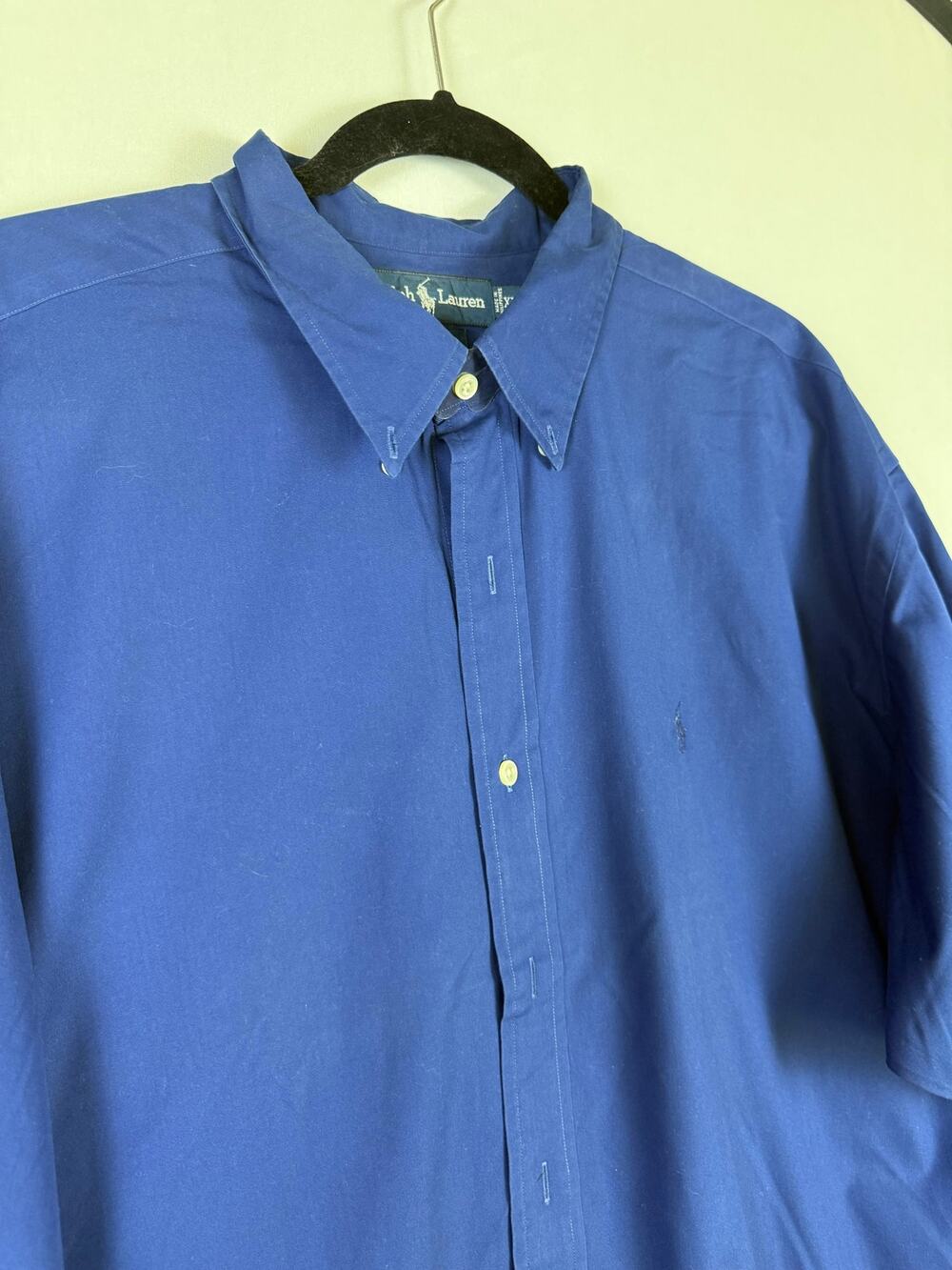 Polo Ralph Lauren Blake Shirt Mens XXL Blue 100% Cotton Button Down Pony
